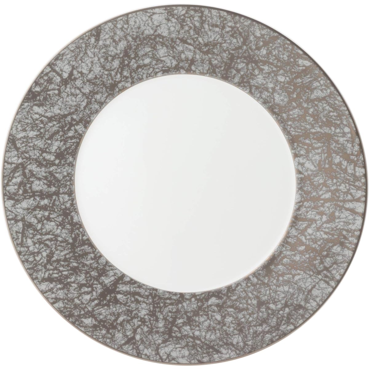 NARUMI Plate Washi (Platinum) 30cm Silver Stylish Elegant Large Plate Flat Plate Rim Made in Japan 51356-5727