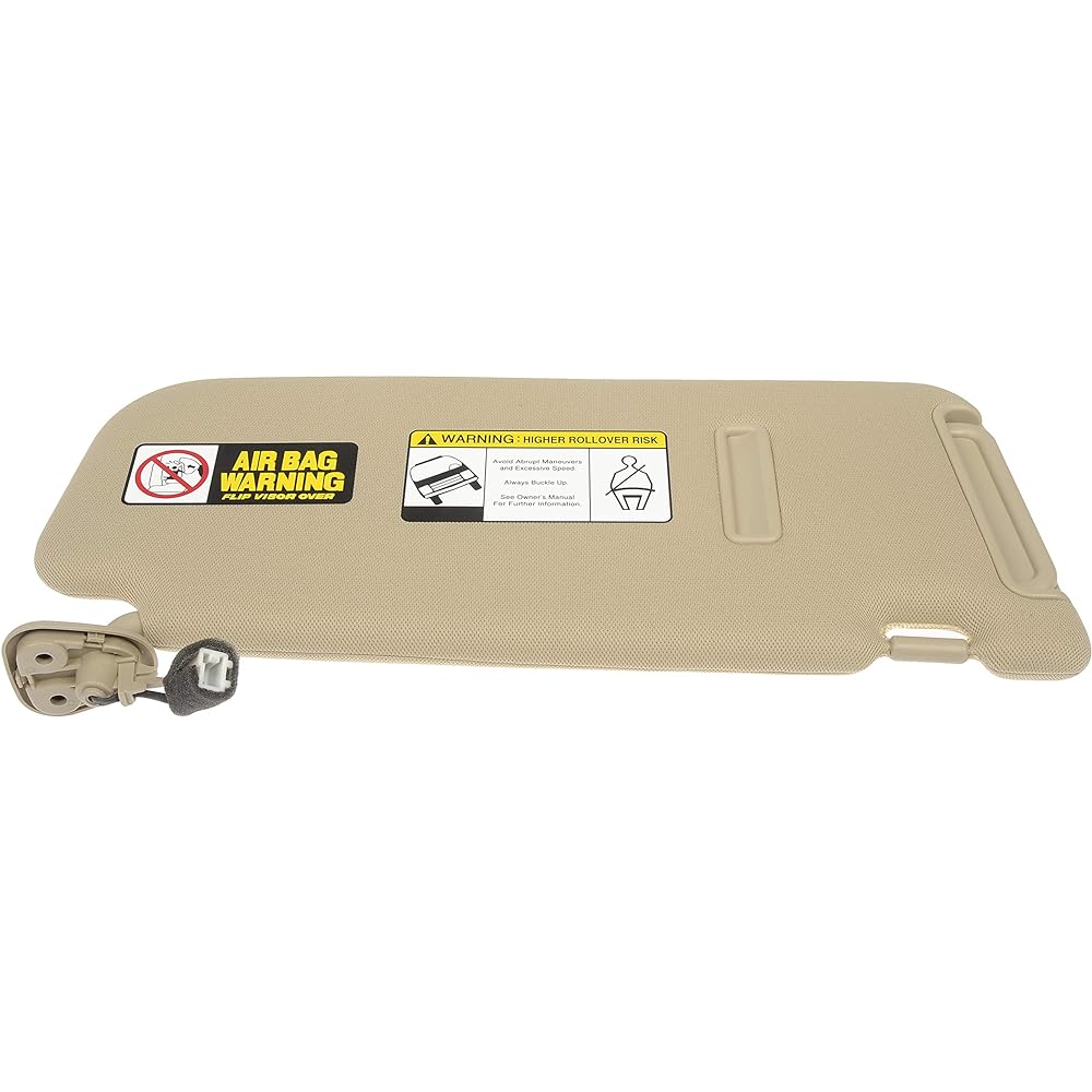 Dorman 74212 Drivers Side Sun Visor Assembly for Select Hyundai Models, Beige