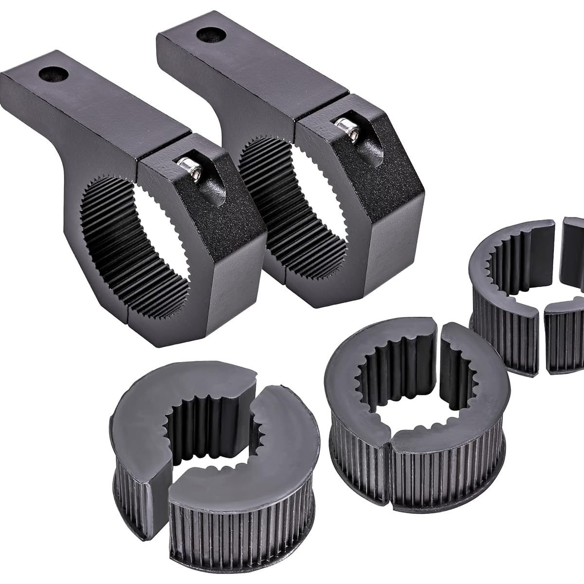 Off -Road Light Mount Bracket Bar Clamp Kit [1 inch/1.5 inch/1.75 inch/2 inches] [Horizontal bar] [Aluminum] [2 Unit] Bull Roll Cage Clamp Mount for ATV UTV