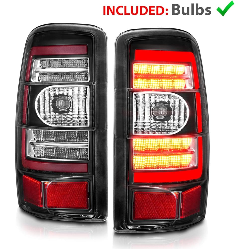 Amerilite 2000-2006 Chevrolet Taho Sabban/GMC Ucon Denari XL Black LED replacement Tail Light Assembly Brake Land Set -The passenger seat and the driver's seat side