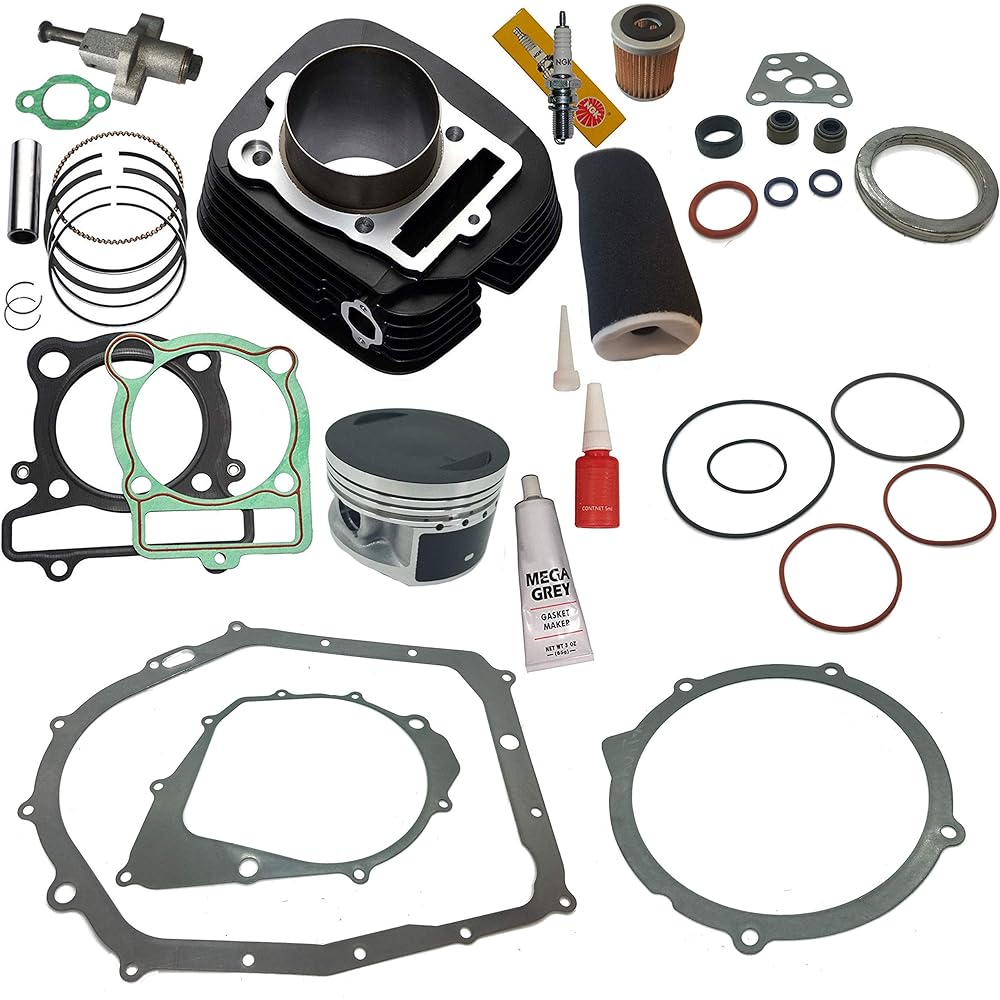 TOP NOTCH PARTS Cylinder Piston Gasket Oil Filter Air Filter Top End Kit Set Yamaha Warrior 350 1987 1988 1989 1990 1991 1992 1993 1994 1995 1996 1997 1998 1999 2000 2001 2002 2003 2004