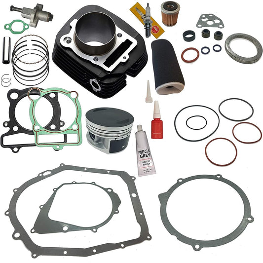 TOP NOTCH PARTS Cylinder Piston Gasket Oil Filter Air Filter Top End Kit Set Yamaha Warrior 350 1987 1988 1989 1990 1991 1992 1993 1994 1995 1996 1997 1998 1999 2000 2001 2002 2003 2004