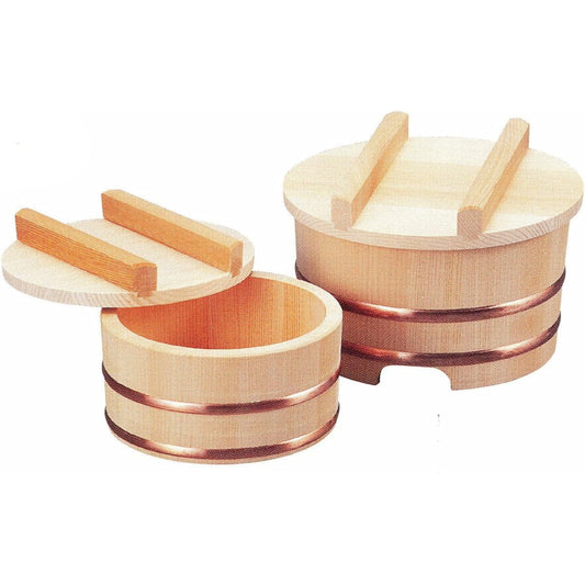 Koyanagi Sangyo Domestic Chirashi Oke One Piece (Kiso Sawara Wood) Diameter 15cm (Approx. 2 cups) 60031