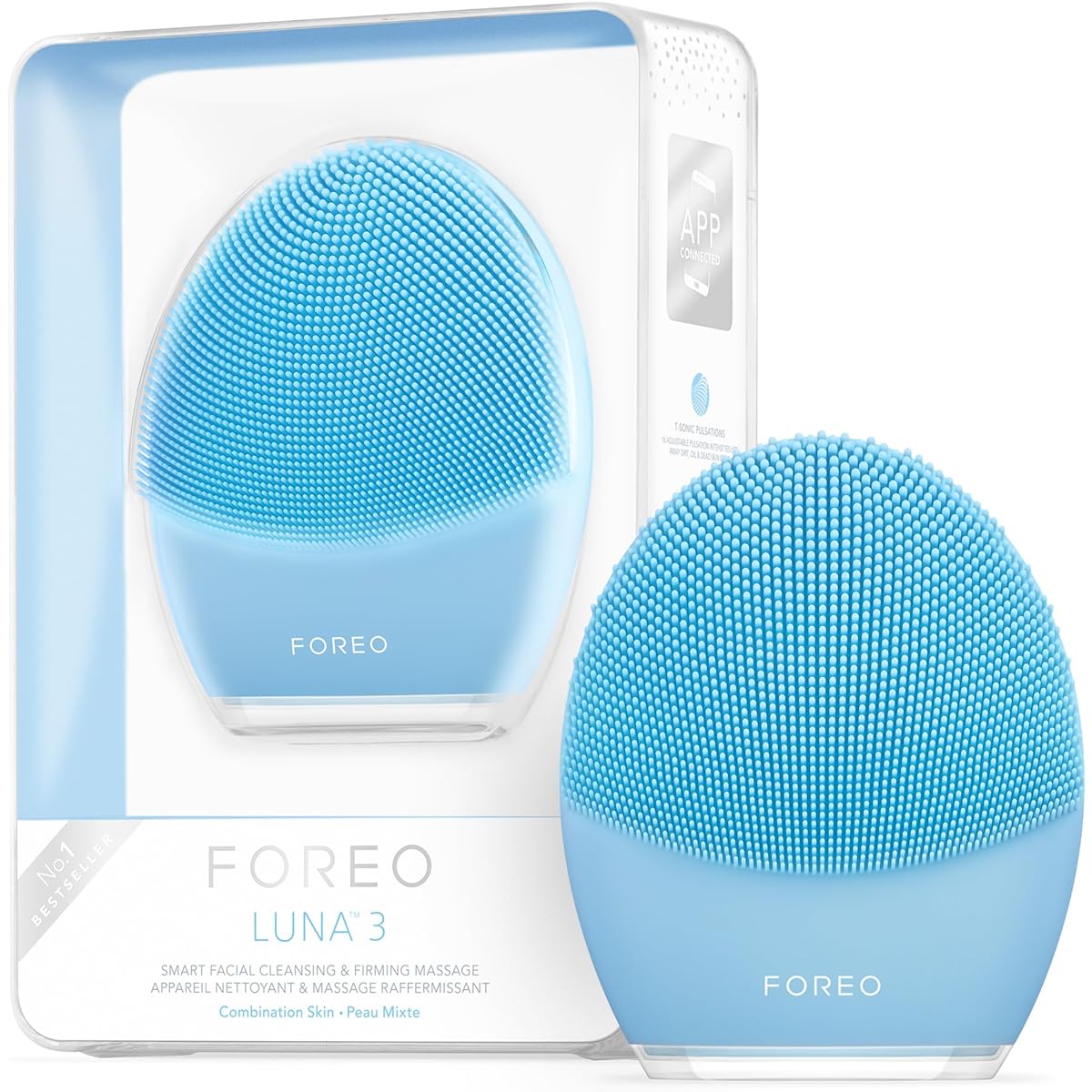 FOREO LUNA 3 for combination skin Smart cleansing device for combination skin Electric facial cleansing brush Silicone aging care*