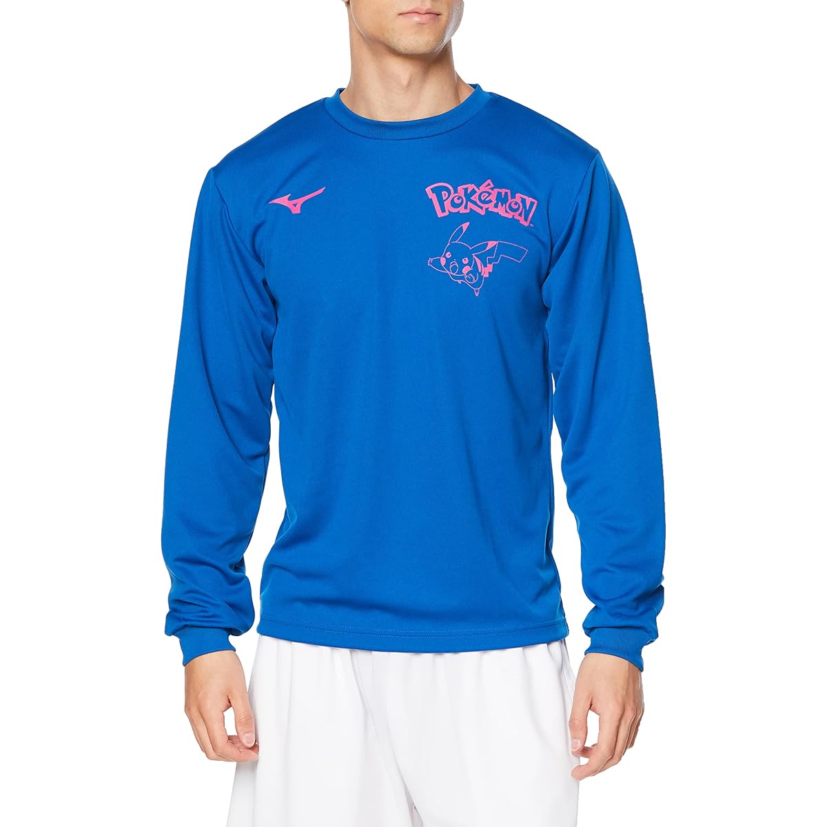[Mizuno] Pokemon Badminton Pikachu Long Sleeve T-Shirt 72JA2P01