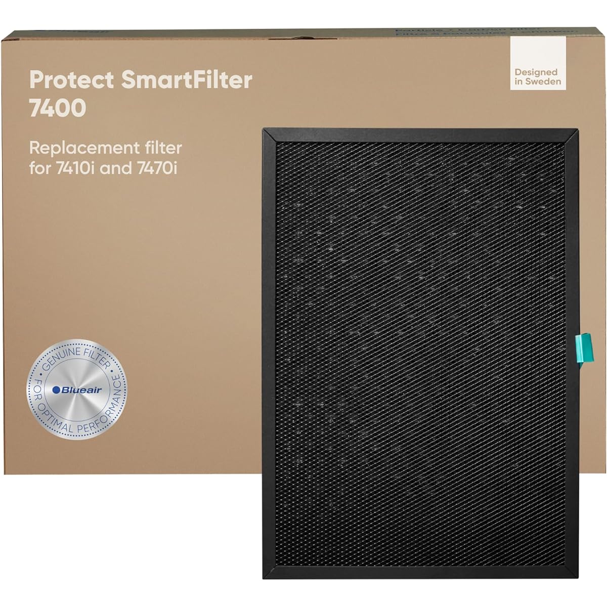 BLUEAIR Protect 7400 SmartFilter Genuine Replacement Filter Protect 7470i 7410i Home Air Purifier for Viruses, Bacteria, Dust, Smoke, Allergens