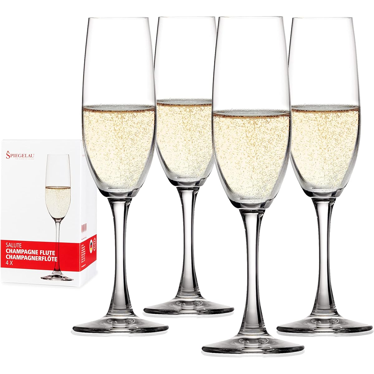 Spiegelau Salute Wine Glass Champagne Flute Glass 210ml 4720175 4 pieces
