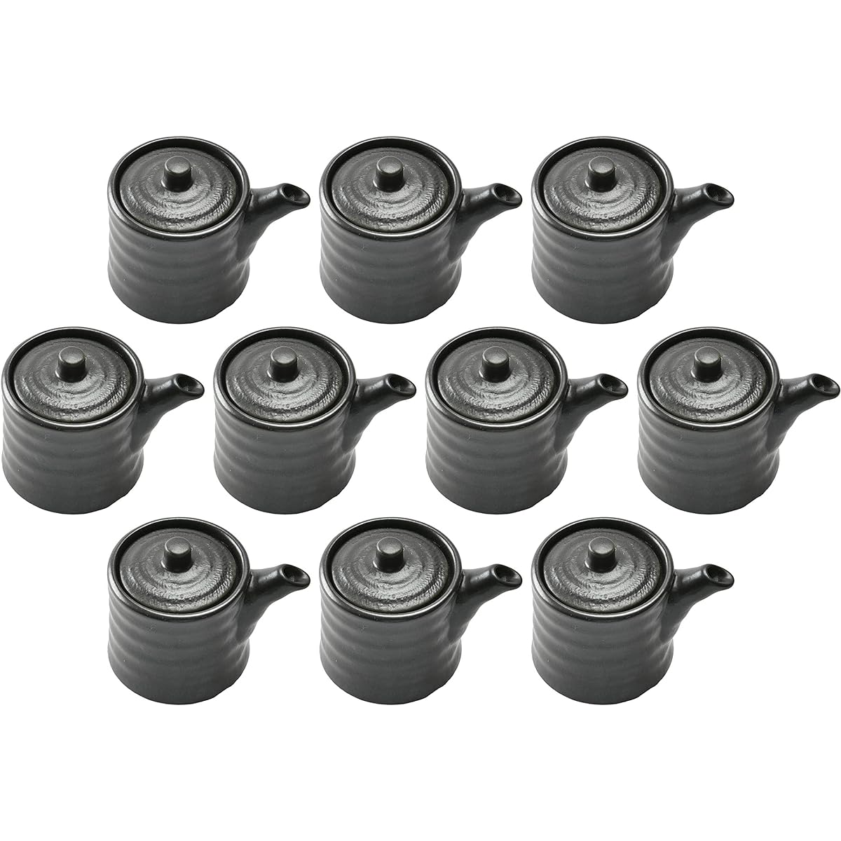 Set of 10 Ibushi black cylindrical mini soup bowl [46 x 55 mm] | Bowl