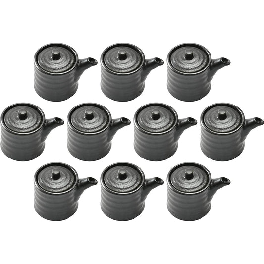 Set of 10 Ibushi black cylindrical mini soup bowl [46 x 55 mm] | Bowl