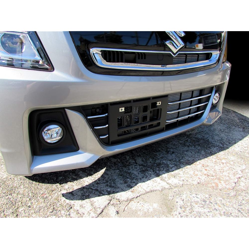 BRIGHTZ Wagon R Stingray 35 55 85 95 Super mirror stainless steel plating front bumper molding 6PC [FBUM-MOL-051] MH35S MH55S MH85S MH95S MH35 MH55 MH85 MH95 Wagon R Owl Stingray Stingray Stingray Stingray Stingray Hybrid Hybrid 26921
