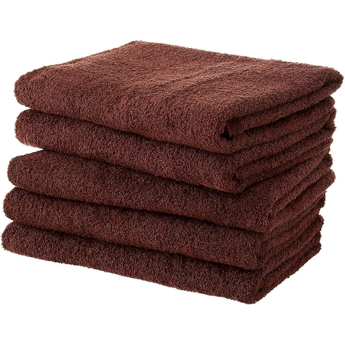 Hotel Extra Large Set of 5 Bath Towels Made in Japan Senshu Towel (Approx. 90 x 200 cm) Brown