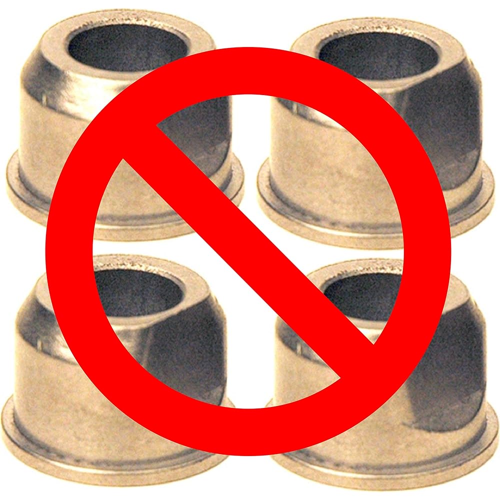 (4 packs) HD Switch Front Wheel Bearing Bushing Bearing Conversion Kit Husk Bana AYP Poulan Jonsered Craftsman 532124959 124959