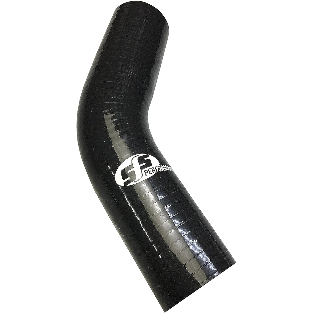 SFS different diameter silicone hose 90° elbow inner diameter 65φ-60φ black RE90-65-60BK