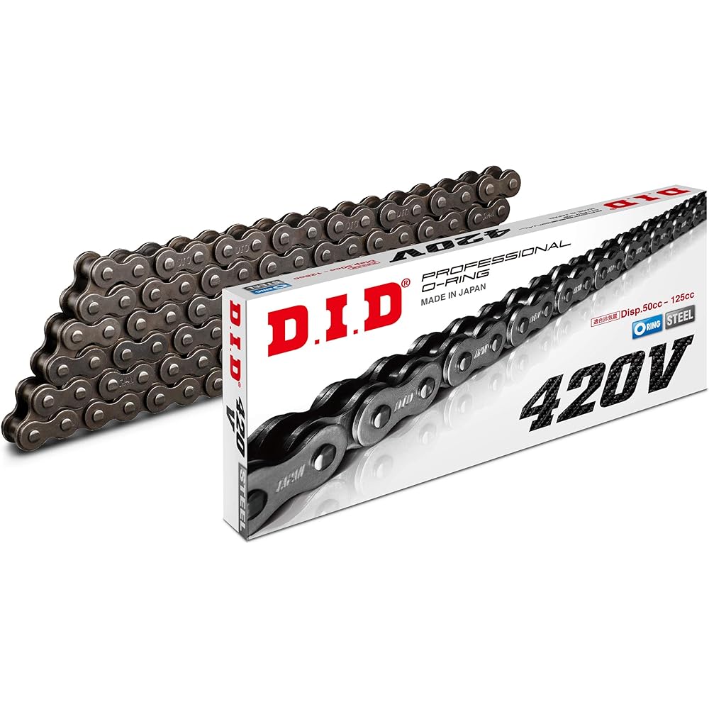 D.I.D Motorcycle Chain with Clip Joint 420V-098RB STEEL O-Ring for Two Wheels Motorcycle