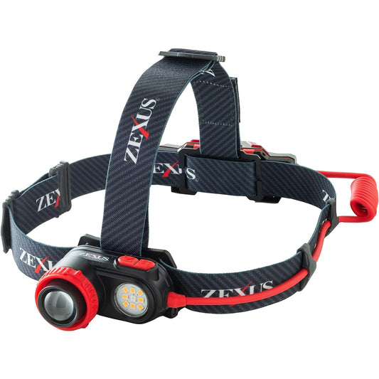 Fuji Touki ZEXUS LED Light ZX-R730 Rechargeable [Maximum 1200 lumens Main LED lighting time: Up to 35 hours White/Red/Bulb color]