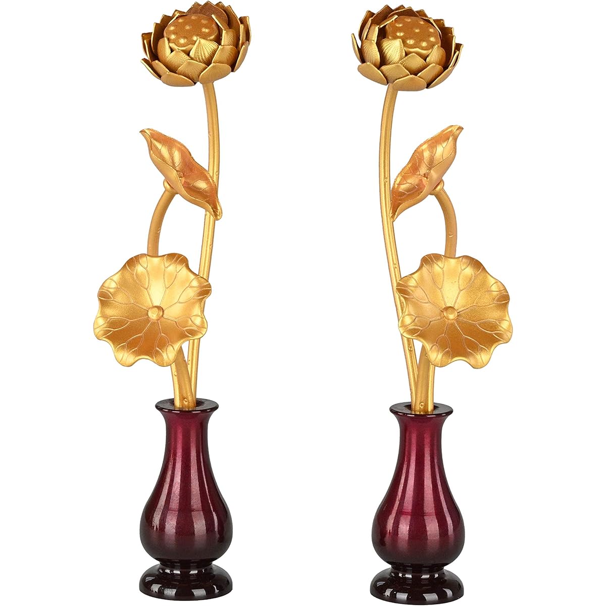 Toshikobo High-grade Metal Everlasting Flowers 1 Set with Vase (Tame Color, Small)