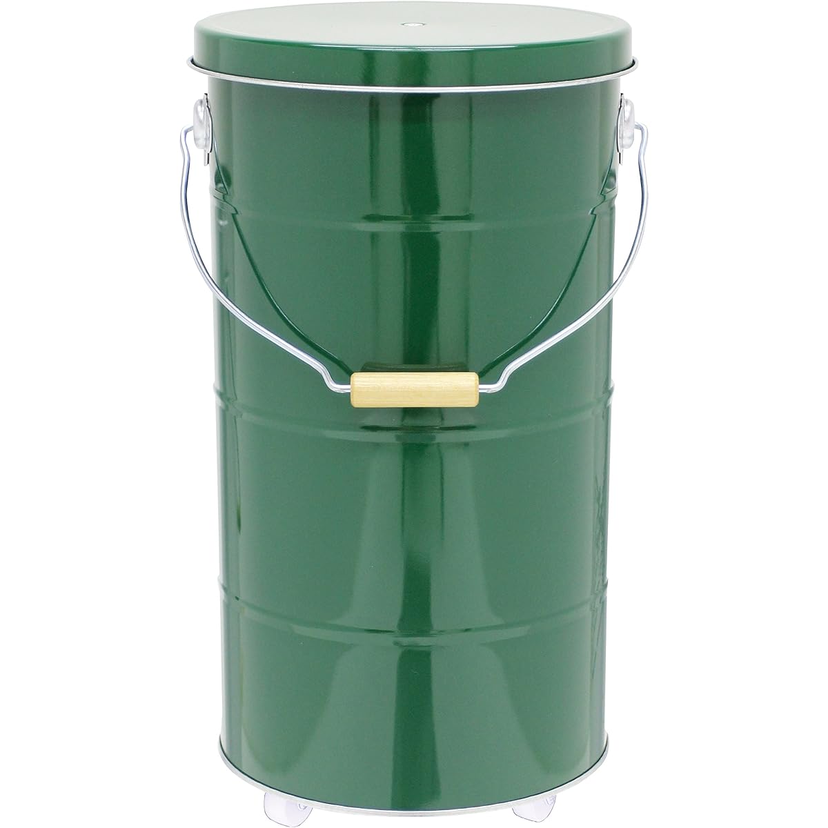 OBAKETSU Watanabe Metal Industry Rice Stocker 10Kg Green with Casters RSK10G Large
