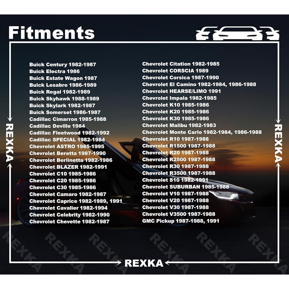REXKA Door Panel Fixed Clip 100 Pieces GM 3065575 For 1978-On
