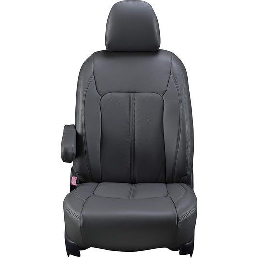 Clazzio Seat Cover Alphard/Vellfire 30 Series AYH30W H27/2~H29/12 7 Seater 1st Row Power Seat Clazzio Premium Genuine Leather Center Leather Black ET-1520