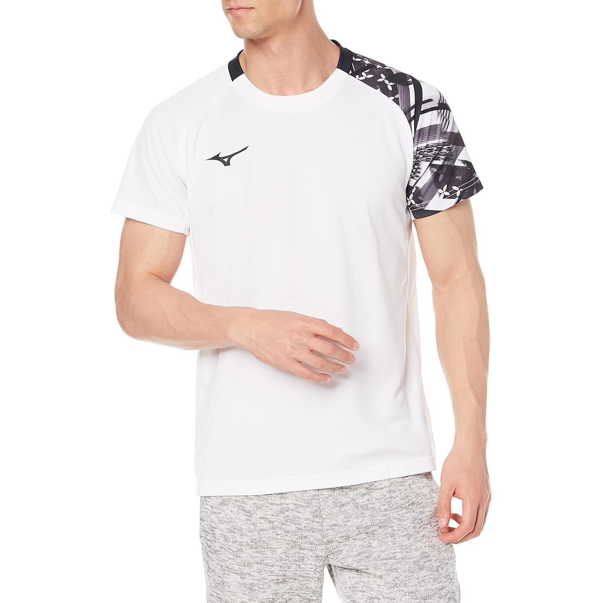 [Mizuno] Training Wear, Short Sleeve T-Shirt, Sweat Absorbent, Quick Drying, Standard Fit, Deodorant 32MA2120