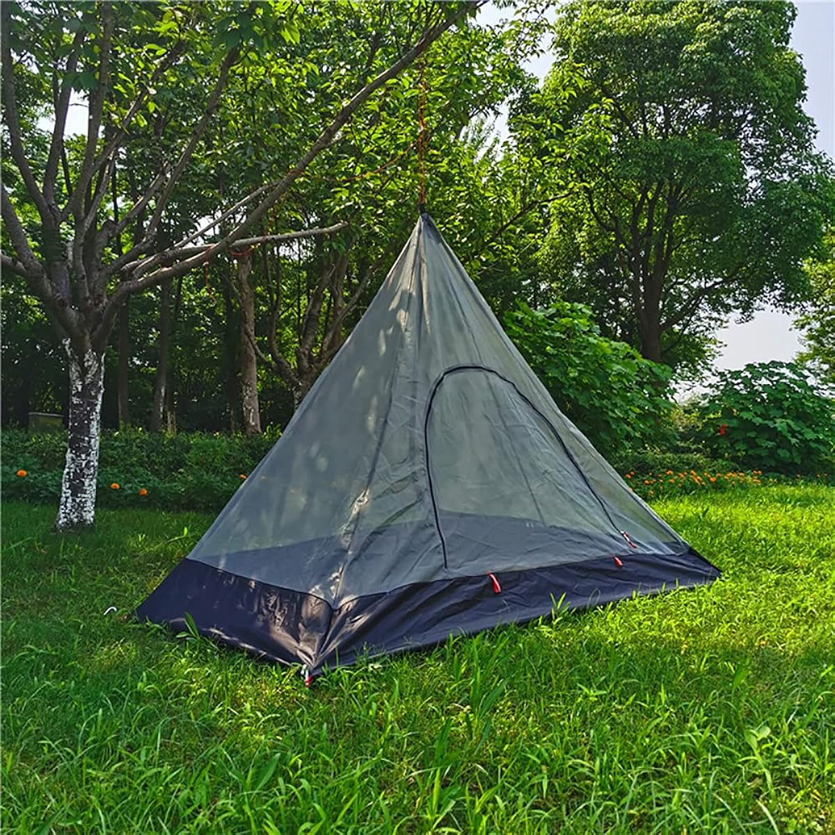 Kadahis Mosquito Net, Outdoor Mosquito Net, Inner Tent for One Pole Tent, Mosquito Repellent Net for Camping, Ultra Lightweight, Portable Tent, Easy to Set Up, High Density, Convenient to Carry, Includes Storage Pouch (for 2 People)