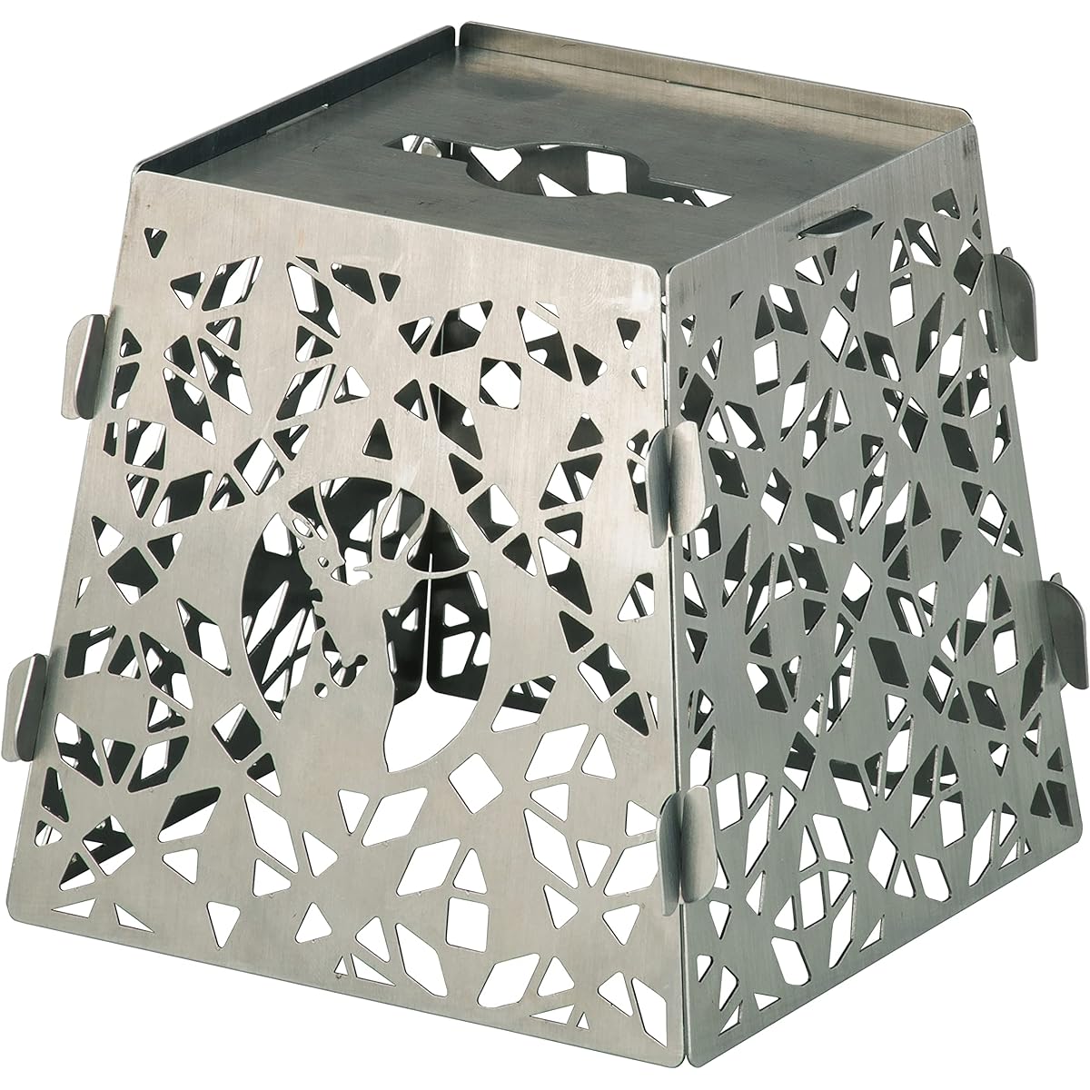 CAPTAIN STAG CS Stainless Steel Lantern Shade with Storage Bag Silver Made in Japan Tsubame-Sanjo UK-5012