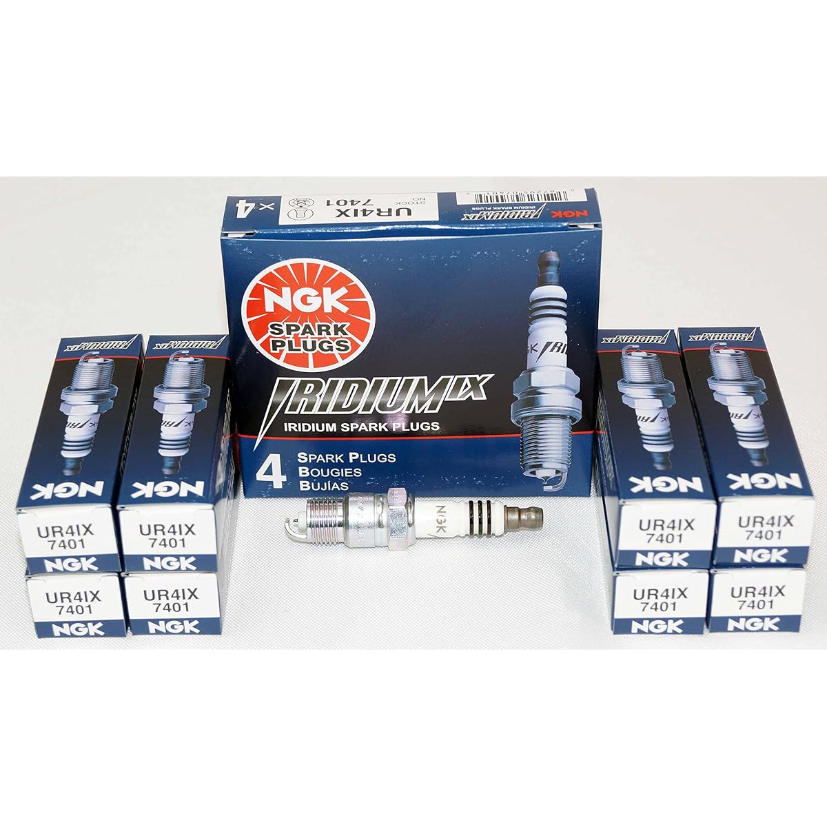 NGK Iridium IX Spark Plug UR4IX # 7401 8 pieces
