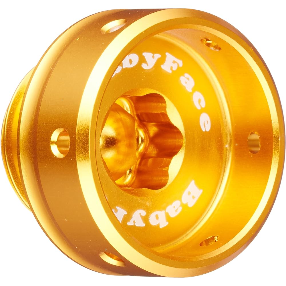 BABY FACE Oil Filler Cap Round Gold M20XP2.5 Yamaha [YAMAHA] (Screw size compatible vehicle) 005-EY006GD