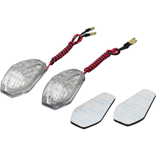 POSH Motorcycle Supplies Motorcycle LED Turn Signal Clear Lens Aero LED Turn Signal 097002