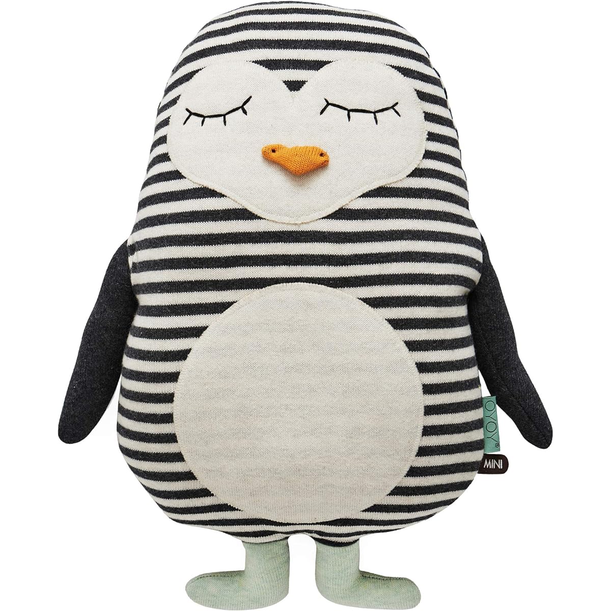 OYOY Stuffed Animal Knit Toy Animal Doll Baby Kids Gift From Denmark Europe Penguin Darling Cushion Penguin Pingo