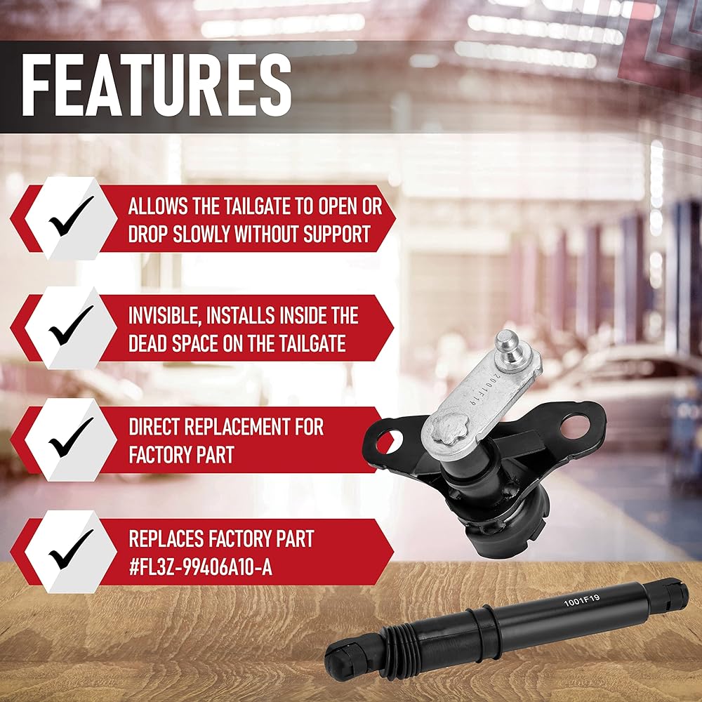 Tail Gate Damper Kit-Ford F-150, 2015, 2017, 2017, 2018, F-150 Raptor 2017-2019, FL3Z-99406A10-A, FL3Z99406A10A-Tailgate Assist Shock Strut-Lift Support Kit