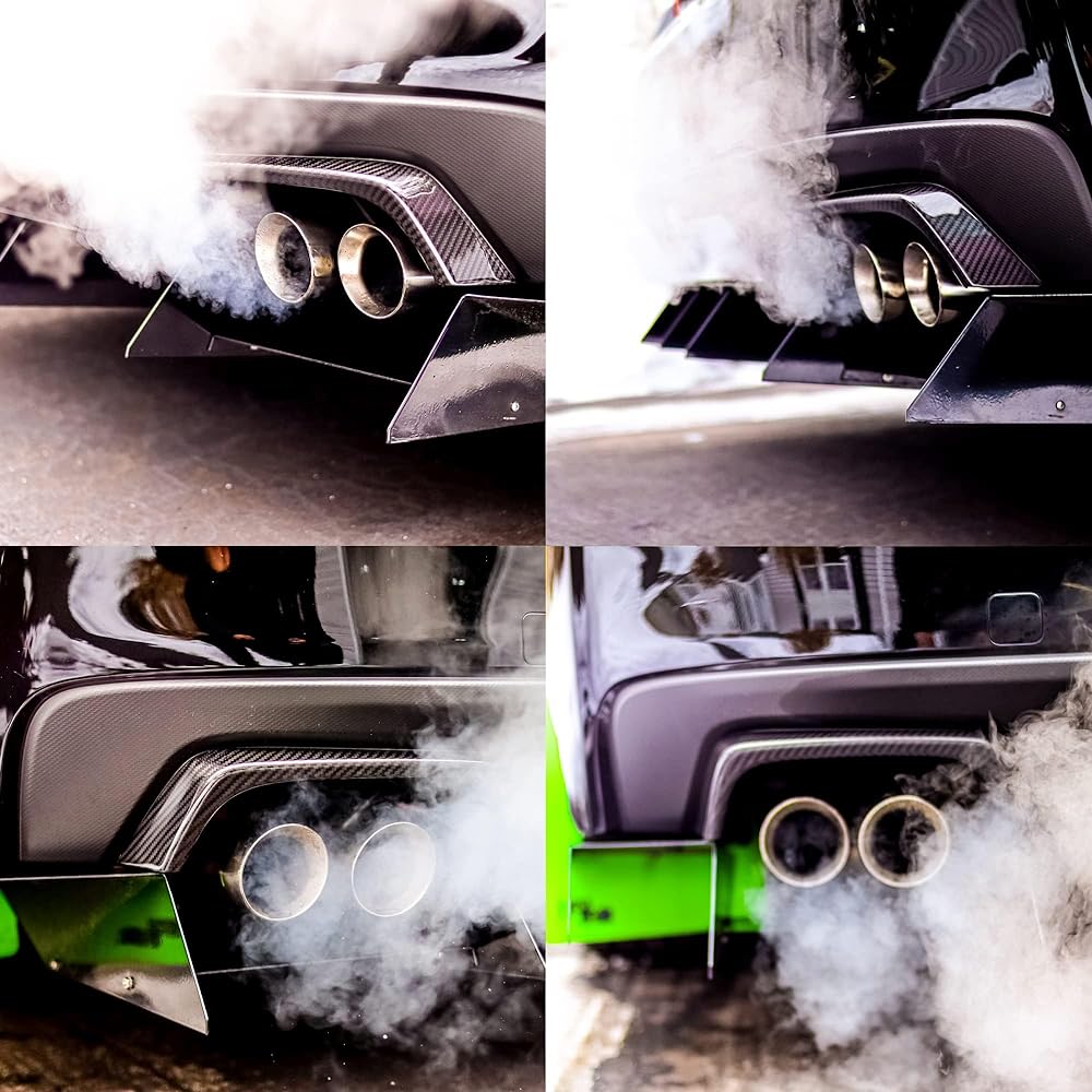 GOGOCARBON Exhaust Pipe Heat Shield Cover Scarf Guard Cowl Carbon Subaru WRX STI VAB/WRX S4 VAG 2015-2021 SUBARU Compatible Sedan Dry Carbon 3K Twill Lightweight Strong UV Clear Coating Exterior