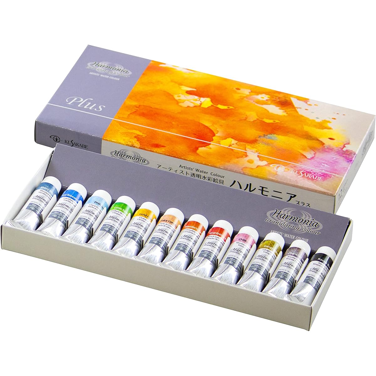 KUSAKABE Transparent Watercolor Paint Harmonia Plus 12 Color Set 10ml (No. 4) 313101