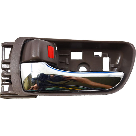 PT Auto Warehouse to -2533MB -FL -Inner internal internal door handle, brown (sandal wood) housing, with chrome lever -driver's front front front.