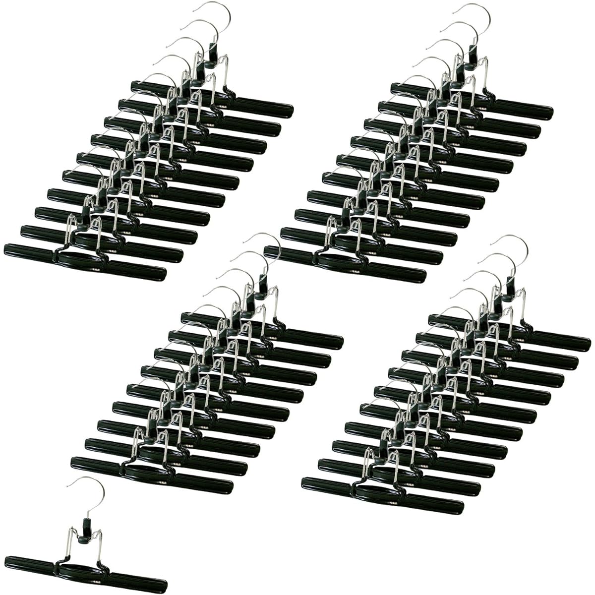 Non-slip MAWA hanger for pants and skirts (26cm size) Set of 40 black MA1301-40