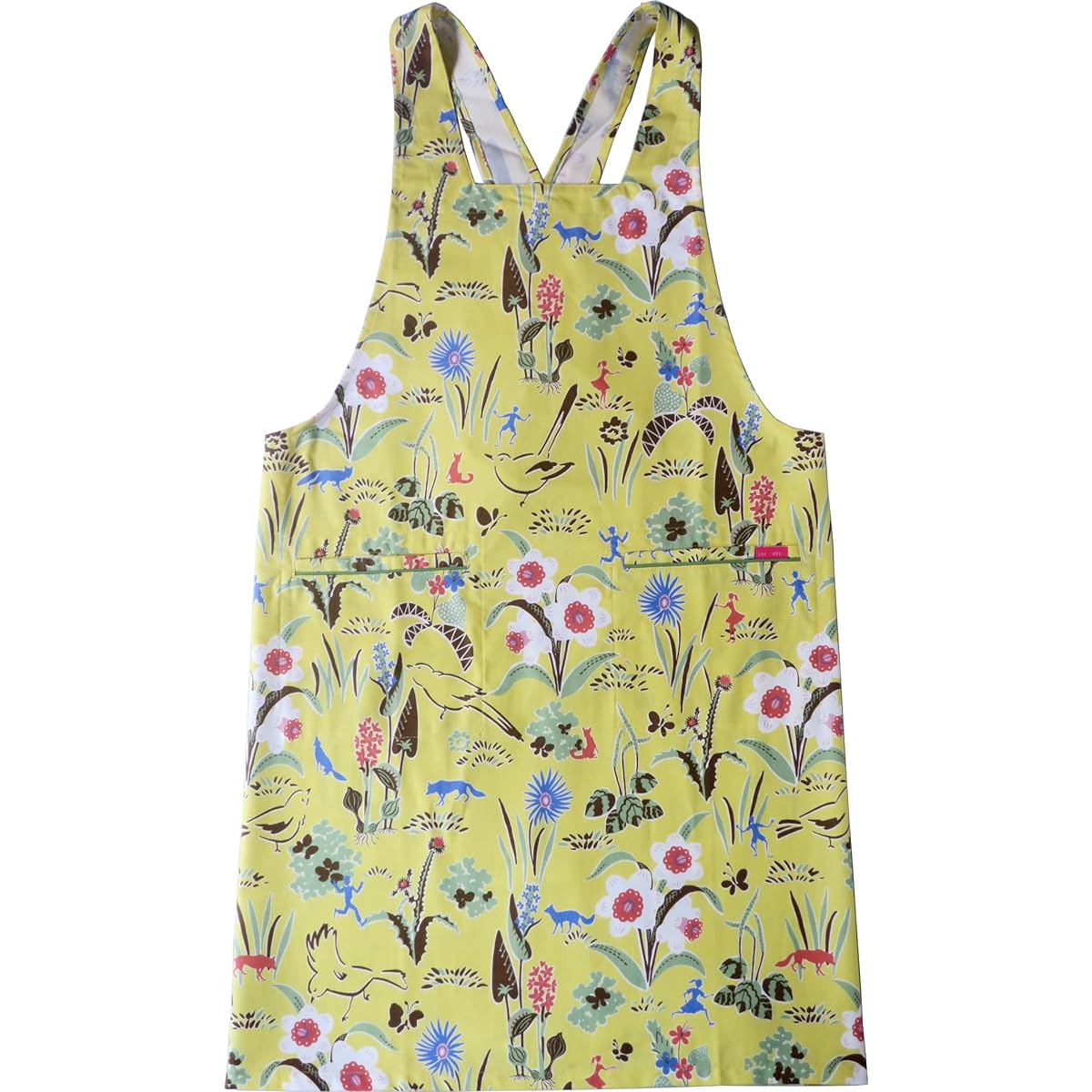 [isso ecco] Isso Ecco Apron Back Cloth Garden Free Size Made in Japan Yellow Cover