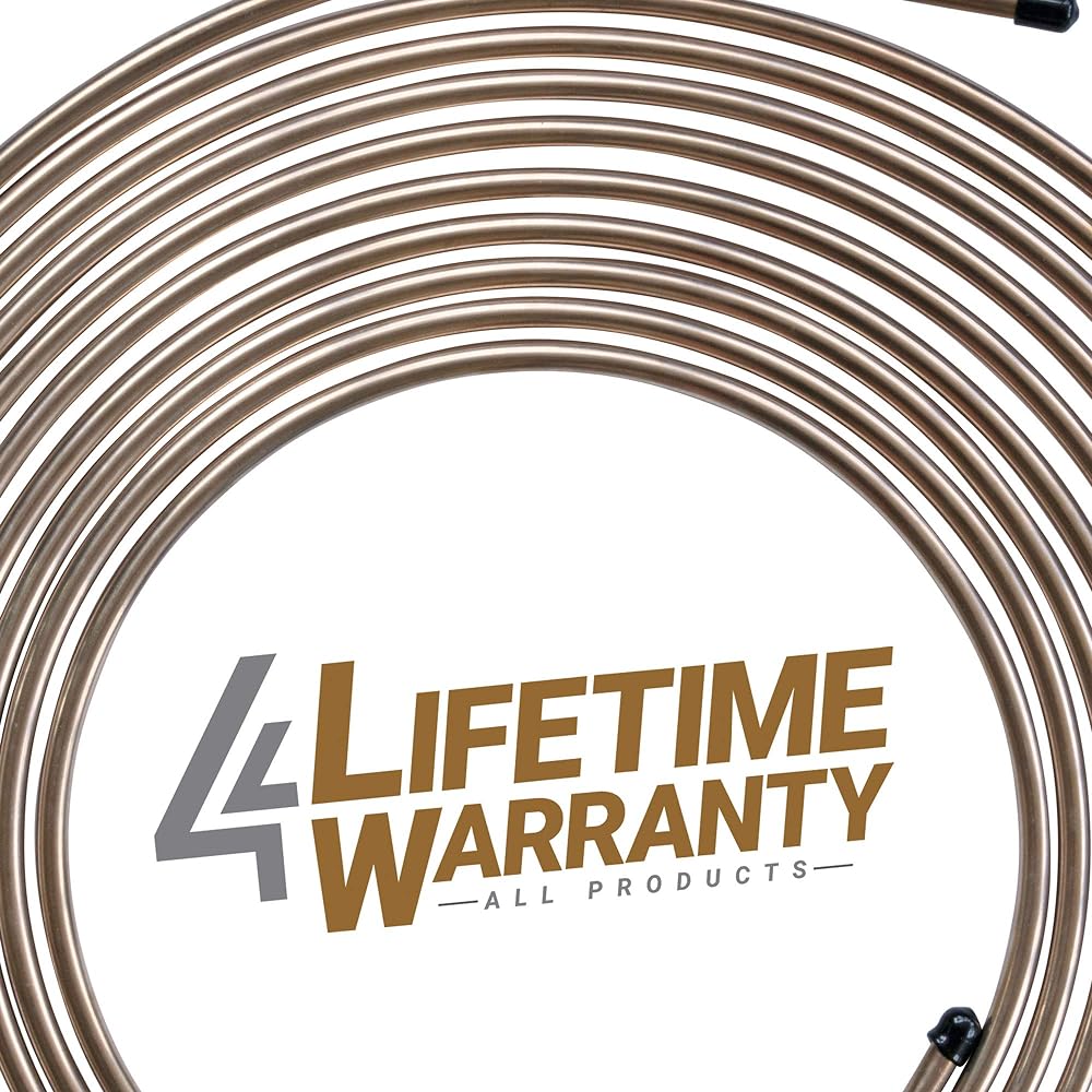 4lifetimelines Copper-Nickel Brake Line Tube Coil and Feeling 2 Kit 1/4 X 25