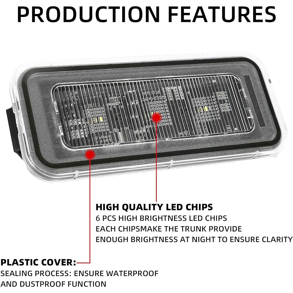 DASBECAN Track LED Bed Light Light Car Trunk Lighting Kit Toyota Takoma 2020 2022 2023 Replacement # PT857-35200 84267-0C020 90080-87026