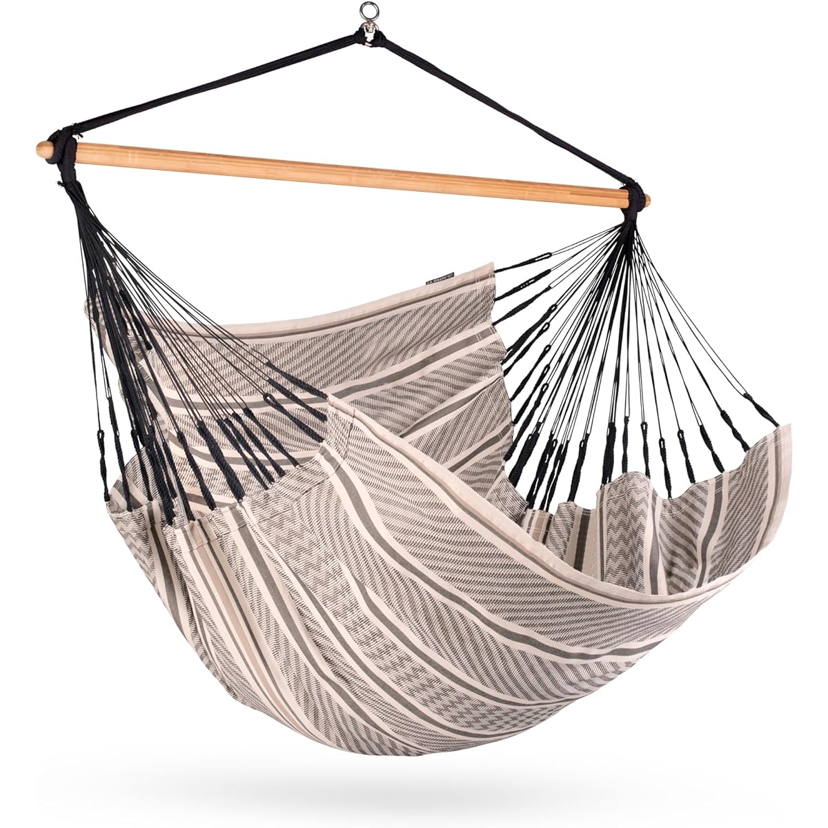 LA SIESTA Hammock Chair Havana King Size Zebra/Black x White (Indoor/Organic Cotton) Ideal for sitting or lying down Hanging/freestanding Loose and large Capacity 160kg HAL21-19