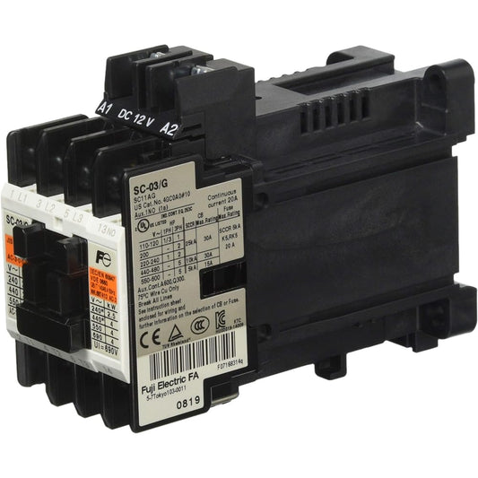 Fuji Electric Equipment Control DC Operated Magnetic Contactor (No Case Cover) DC12V SC-03/G Coil DC12V 1A