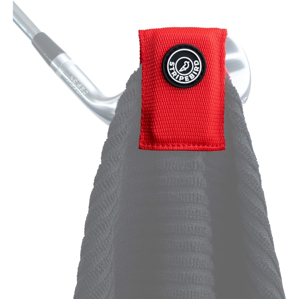 Stripebird Magnetic Clip for All Golf Towels (Major Red) - Strongest Magnet - Easy Access to Golf Towels While Golfing - Attaches to Golf Carts, Clubs, and Golf Hubs - Detachable from Towel