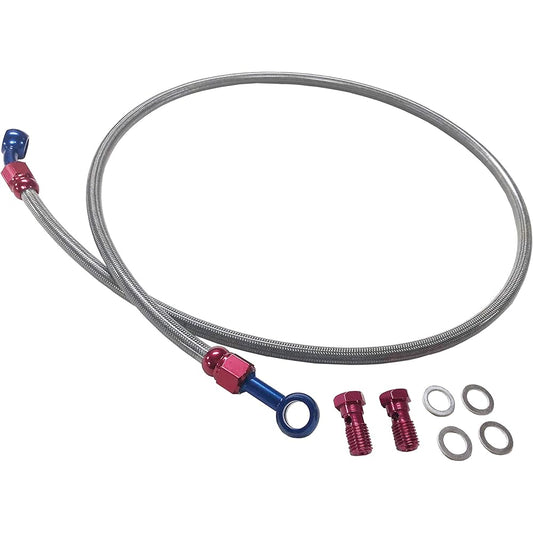 ALCANHANDS MS025A10 Clear Mesh Brake Hose Set, Varios 2, 3.9 inches (10 cm) Long