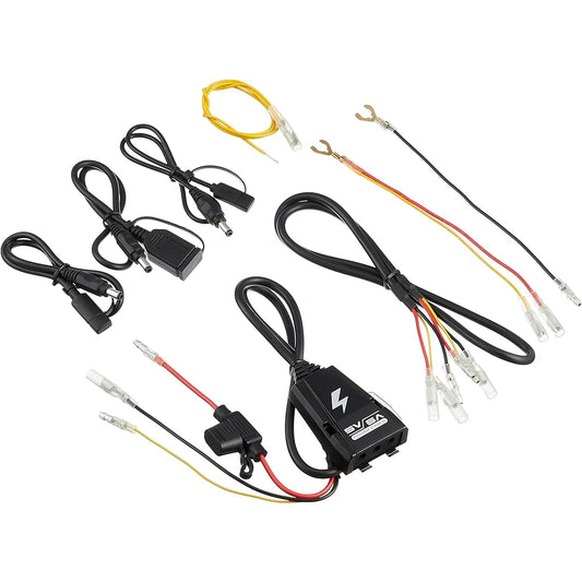 SYGN HOUSE Motorcycle Power Supply Power System 5V6A Power Cable Kit 2 [USB type-C/micro USB/USB female] 00080057