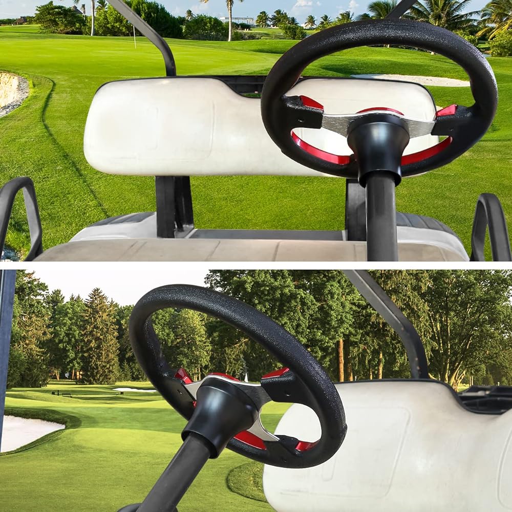 10L0L Golf Carts Steering Wheel or Adapter Golf Cart Club Car DS & Presedent For EZGO RXV & TXT and Yamaha Carbon Fiber