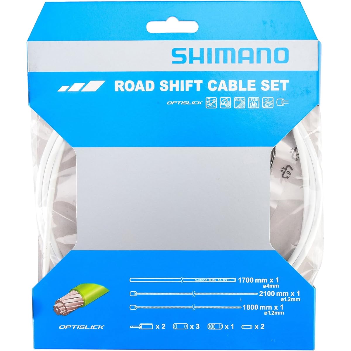 SHIMANO Road PTFE Shifting Lever Cable Set Blue Y60098015