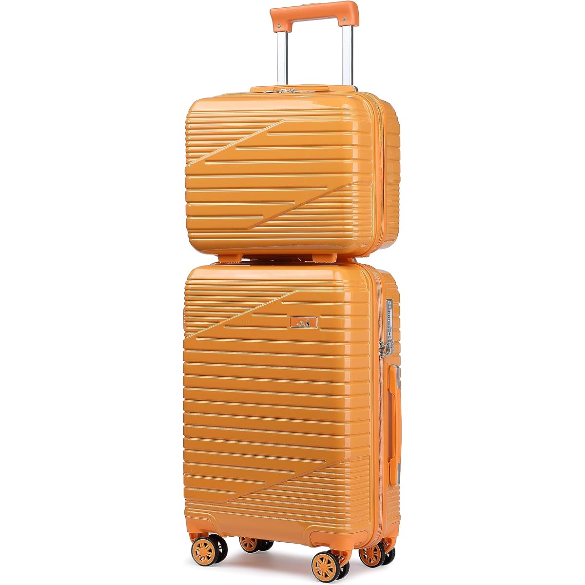 Sea choice Suitcase, Carrying Case, 360° Quiet Double Caster, TSA Lock, YKK Zipper, PC Material, Lightweight, Shockproof, Expandable, Mini Case, Small, Medium, Carry-on, orange