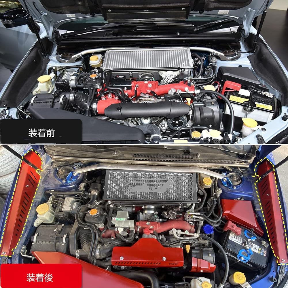 HIGH FLYING SUBARU WRX S4 STI VAG/VAB REVOGUE VMG /VM4 SERIES 2014-2021 FENDER AIR OUTLET DUCT FRONT FENDER ENGINE HOOD ALUMINUM ALLOY PROTECTION COVER ENGINE DECORATIVE CUSTOM PANEL