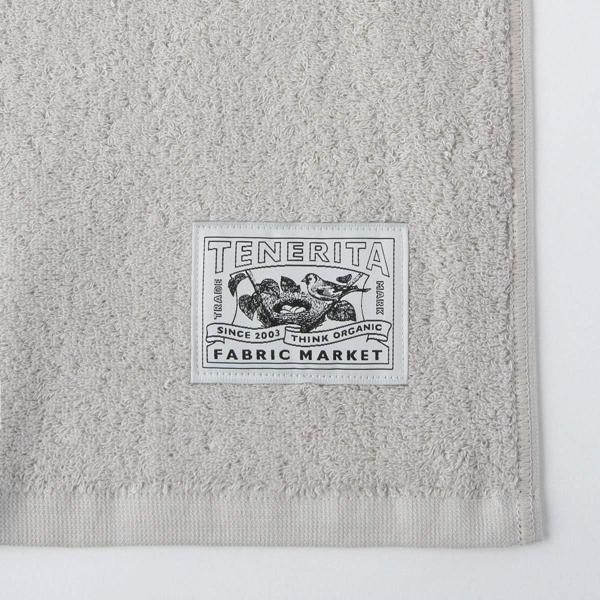 Tenerita Super Sweet Twisted Bath Towel Short Light Gray