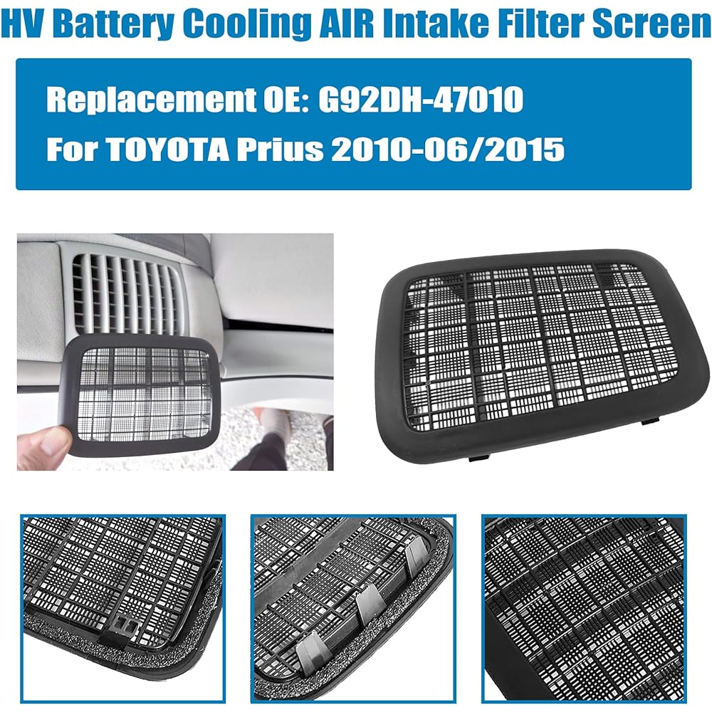 H-JUN HV Battery Cooling Air Intake Filter Screens Toyota Prius 2010-06/2015 G92DH-47010