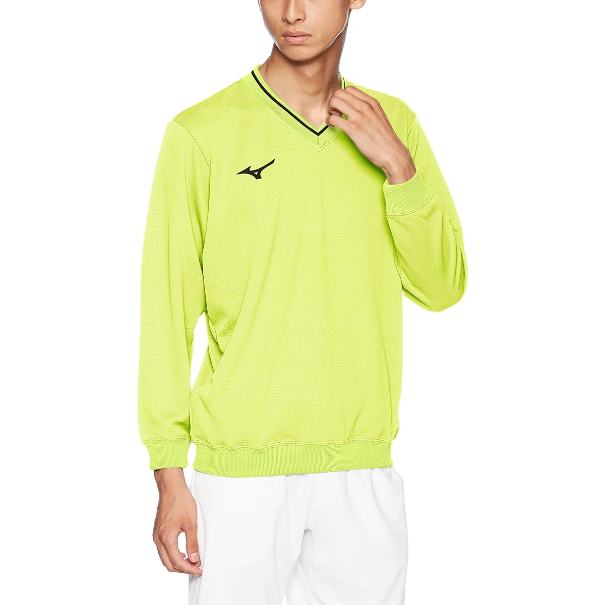 Mizuno 62JC8001 Tennis Wear Sweatshirt, V-Neck, Medium Thick, Sweat Absorbent, Quick Drying, Stretch, Unisex